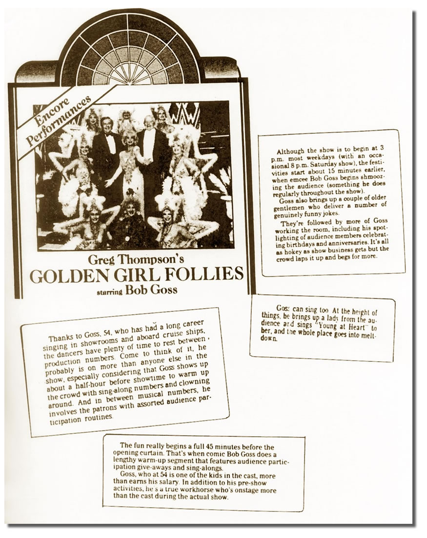 Reviews: Greg Thompson's Golden Girl Follies